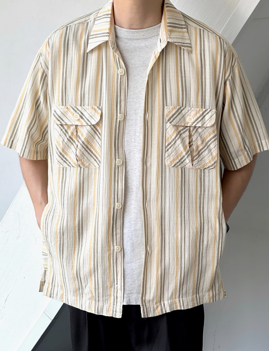 Natural fabric 2way H/S shirket 상품이미지9