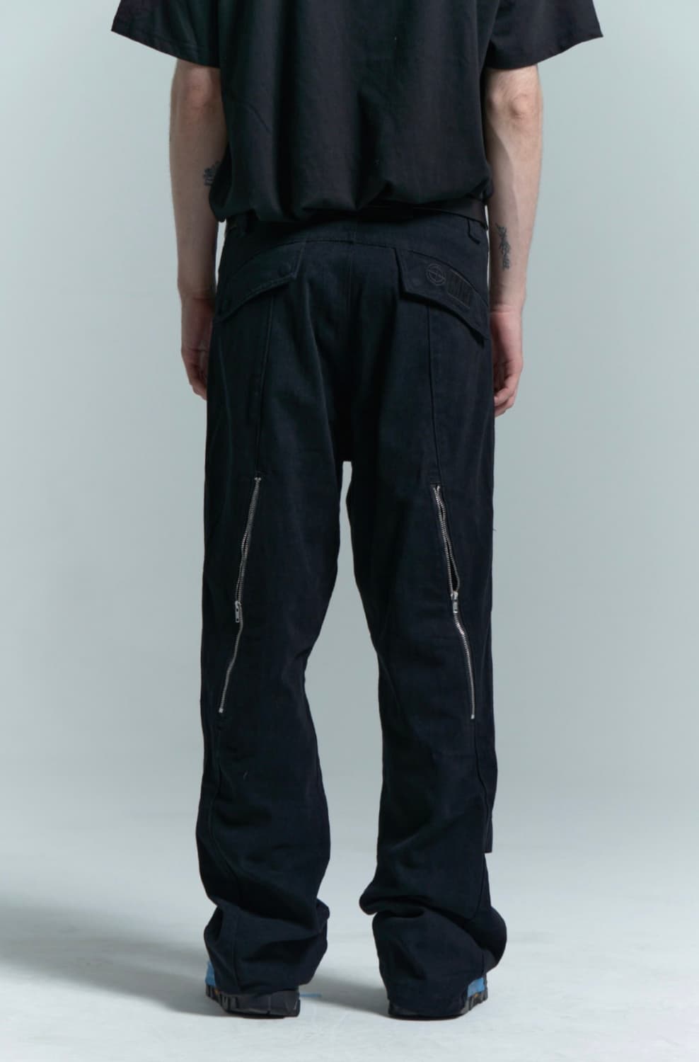 플라스틱프로덕트 MPa 웨이브 지퍼 팬츠 - 블랙 상품이미지3