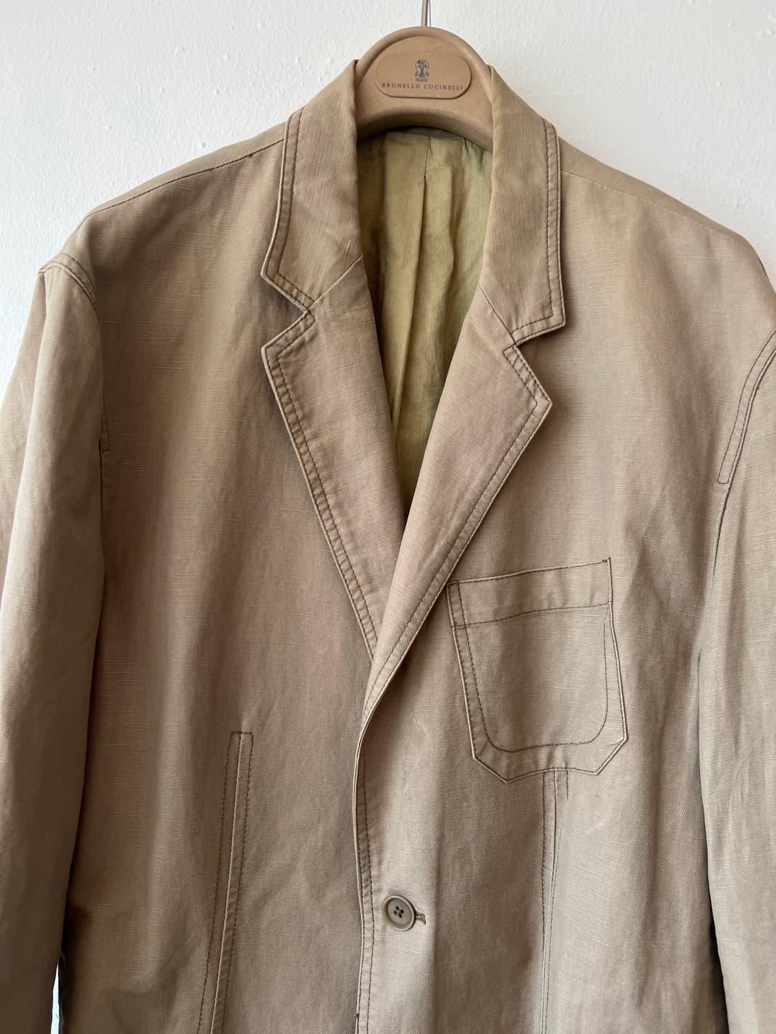 캘빈클라인 남성 베이지 코튼린넨자켓 싱글자켓 상품이미지1