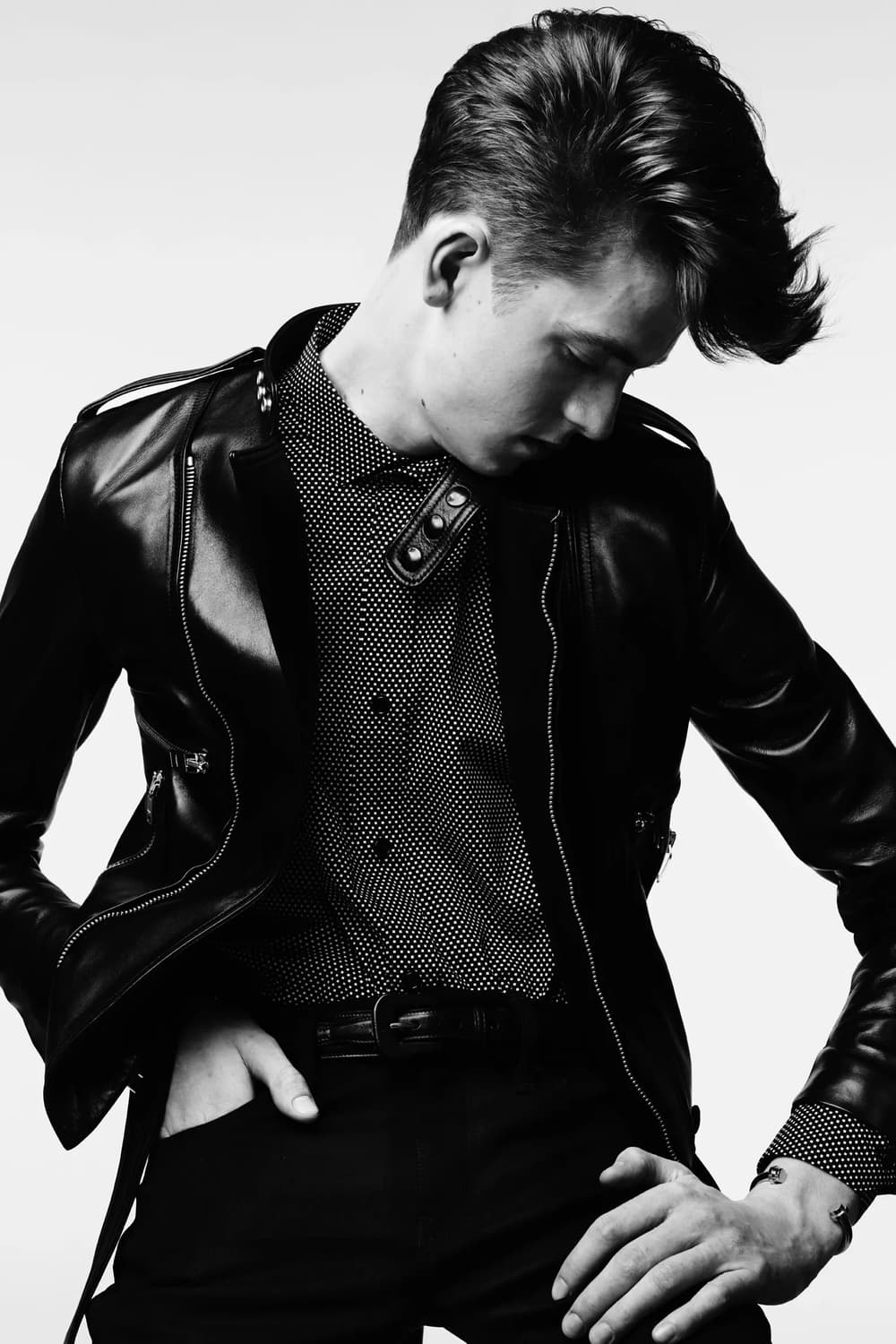 생로랑 SS13 카페 레이서 레더 자켓 상품이미지1