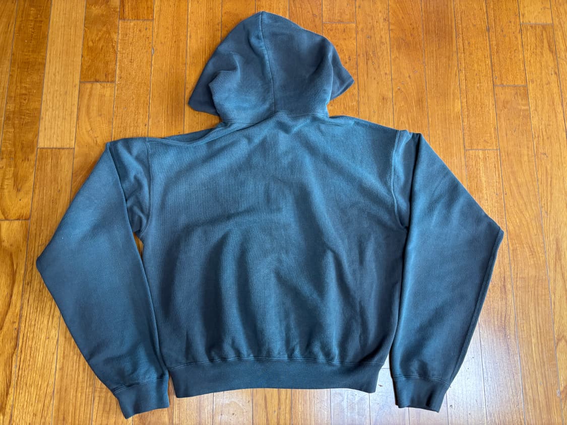 [4] 25aw 오라리 다이드 피마 스웻 후드집업 잉크블랙 상품이미지6