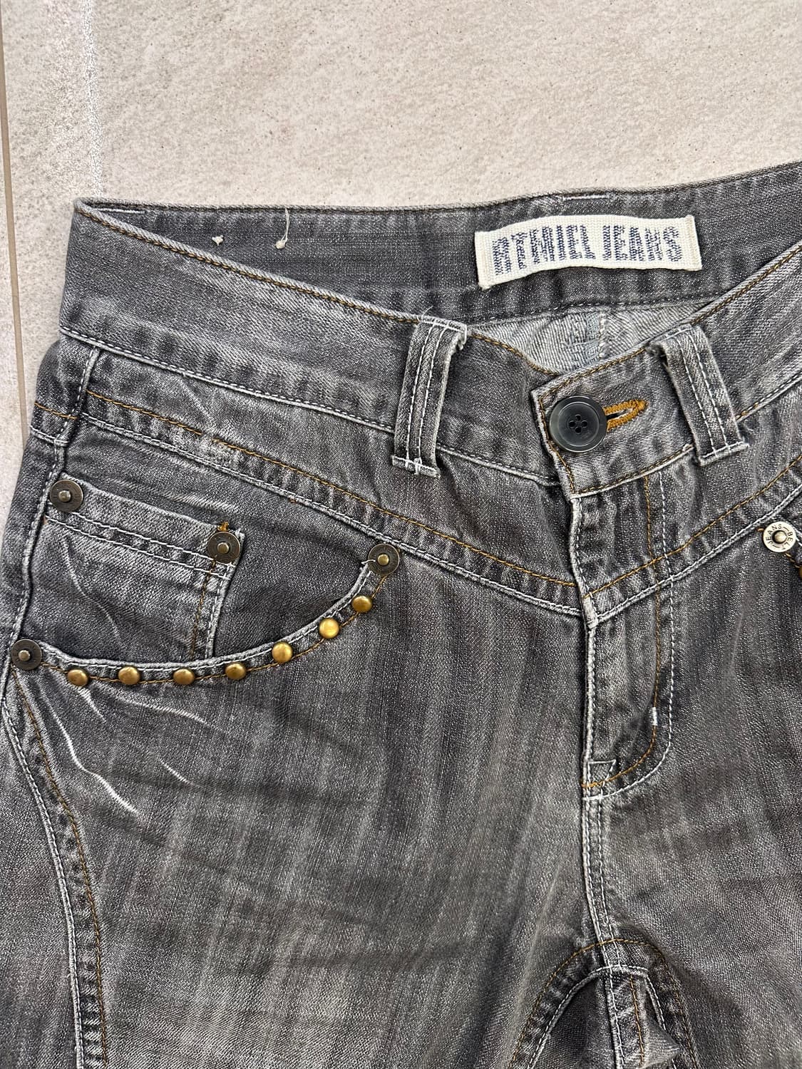 빈티지 그레이 워싱 진 상품이미지3