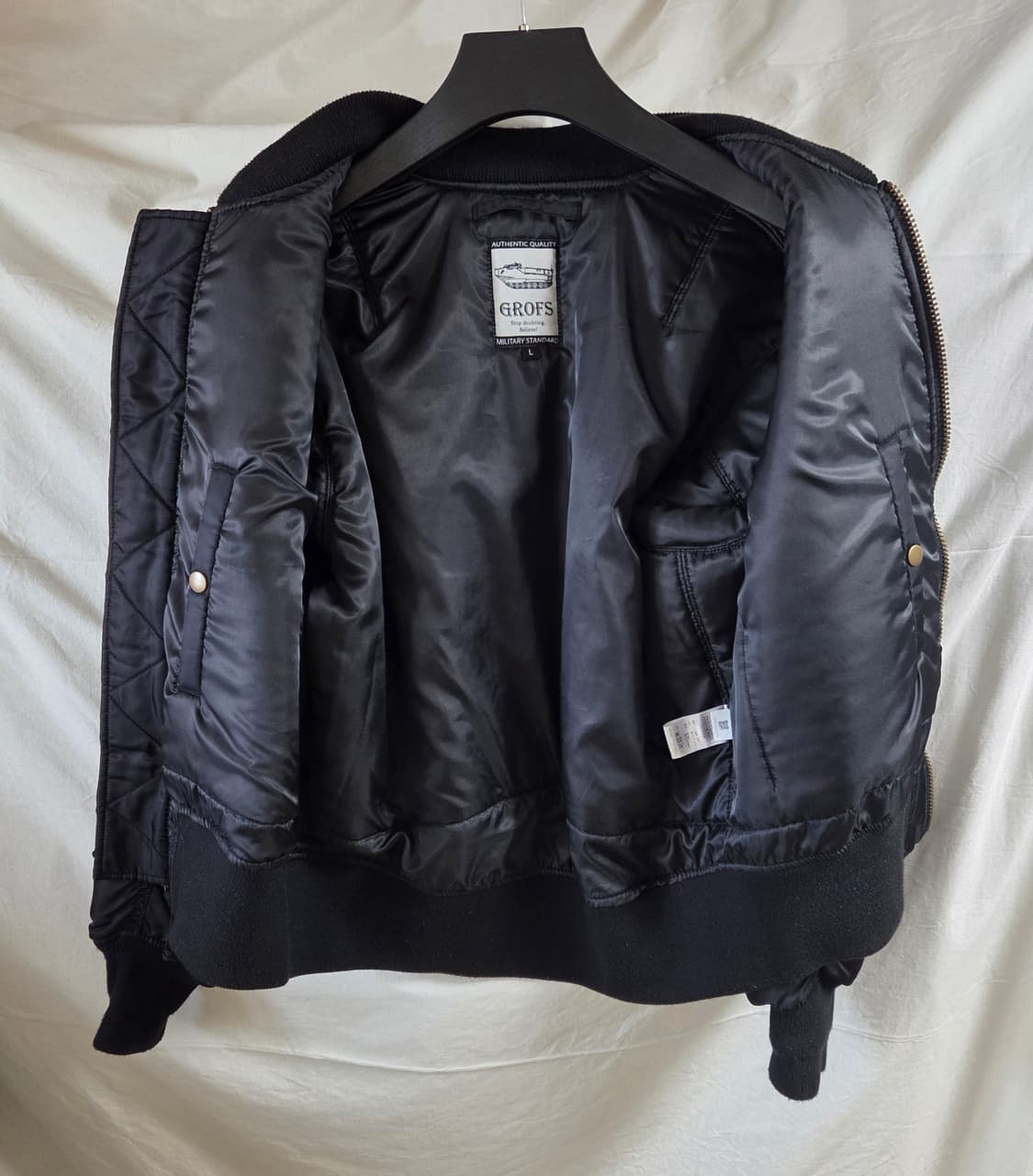 그롭스 울 50 MA-1 자켓 블랙 L 상품이미지6