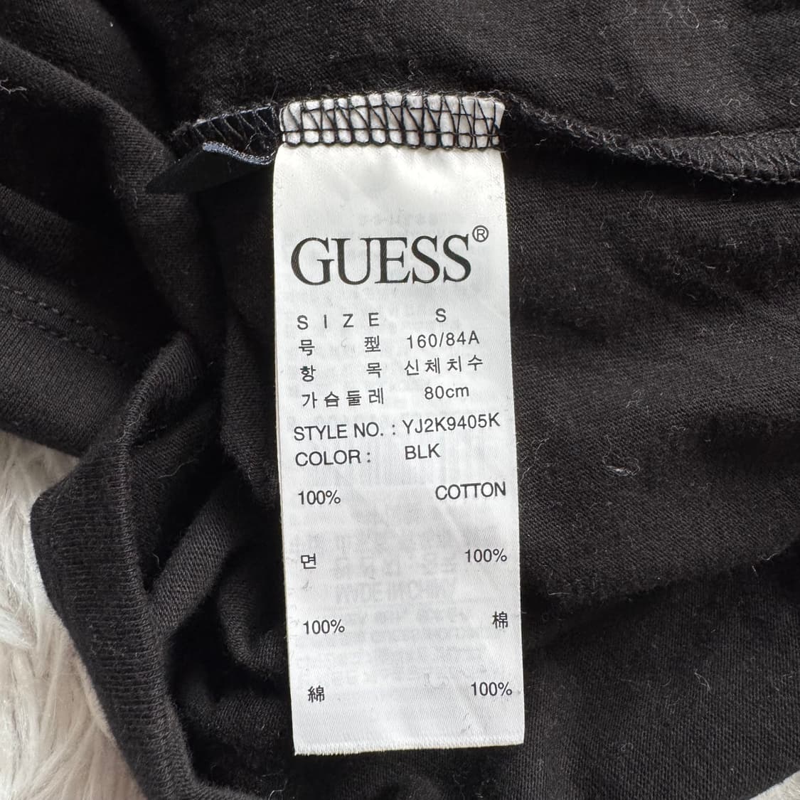 GUESS 일본빈티지 딱붙핏 반팔 슬림핏 반팔티 게스 반팔 S 38 상품이미지5