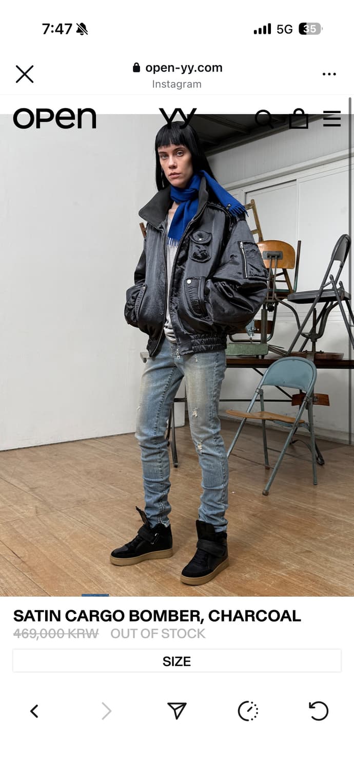 오픈와이와이 SATIN CARGO BOMBER 상품이미지3