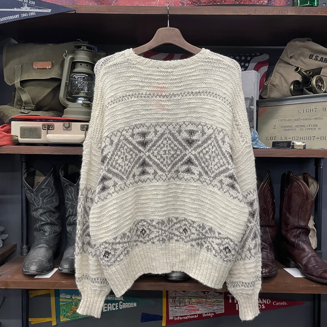 폴로 랄프로렌 신형 라벨 페어 아일 씨스루 니트 스웨터 컨트리 상품이미지2