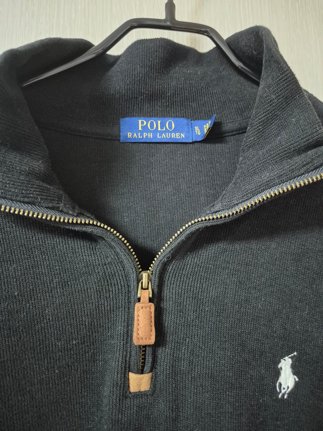 폴로 랄프로렌 블랙 하프넥 니트 긴팔티 XL 상품이미지6