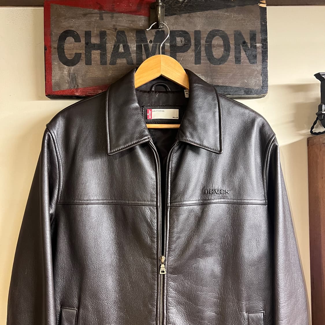Levis Cow Skin Leather Jacket Brown 상품이미지2