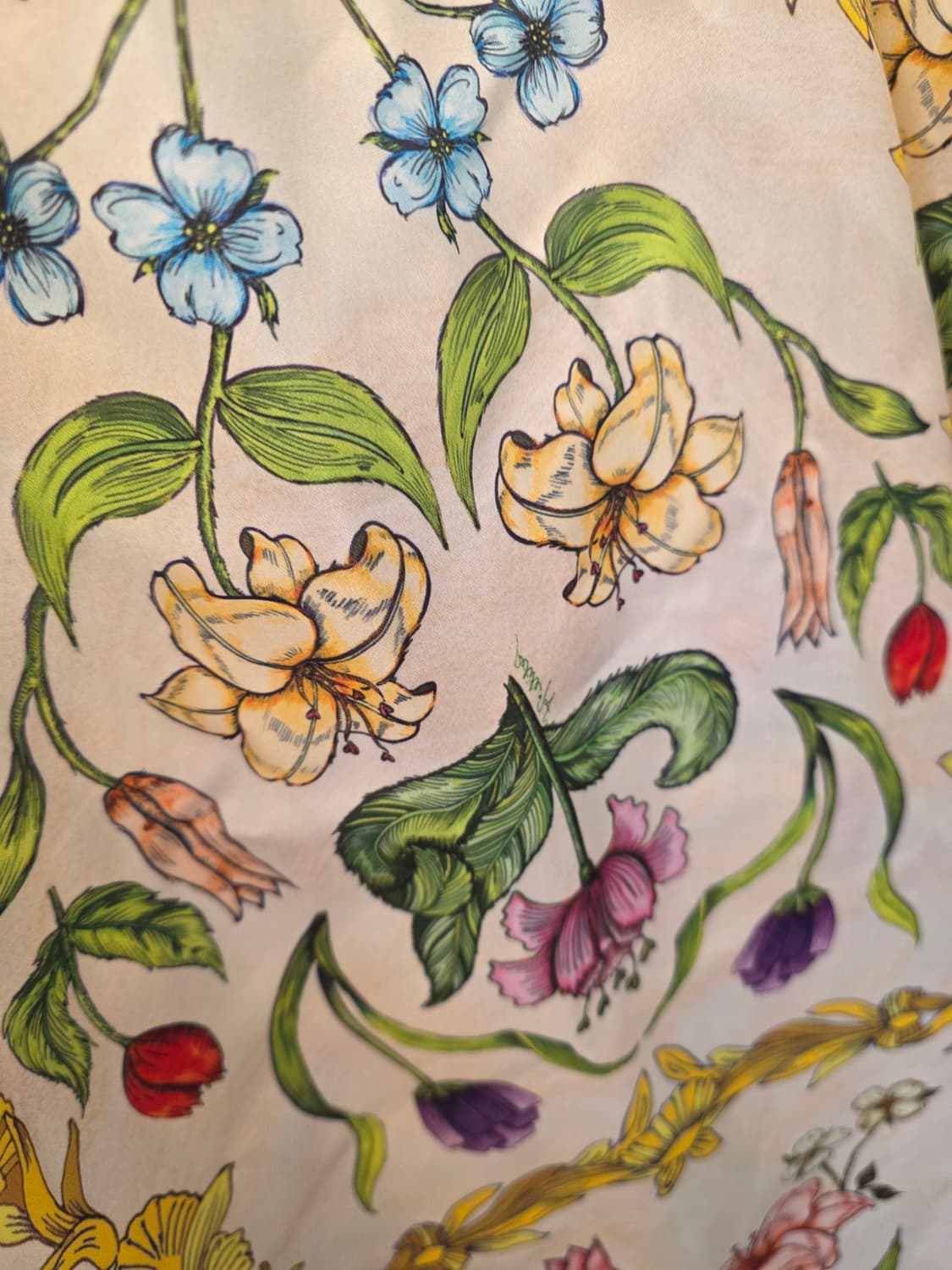 빈티지플라워 패턴 롱스커트 L 상품이미지4