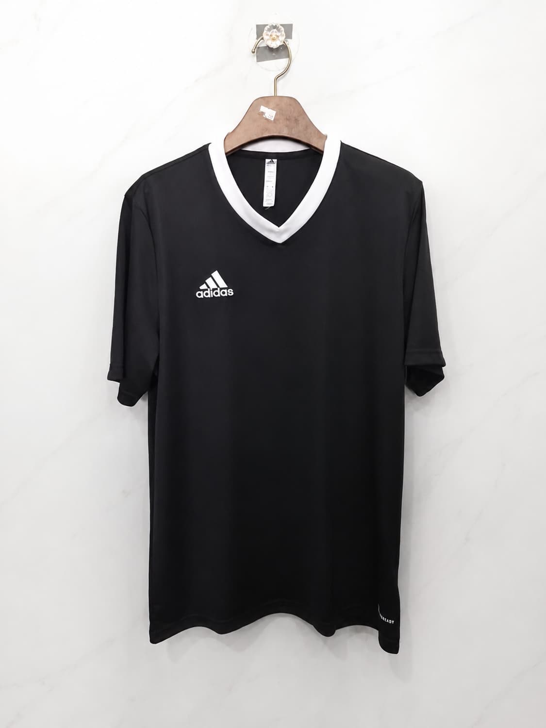 3XL,115 )) adidas 아디다스 브이넥 반팔티셔츠! 블랙&화이트 상품이미지1