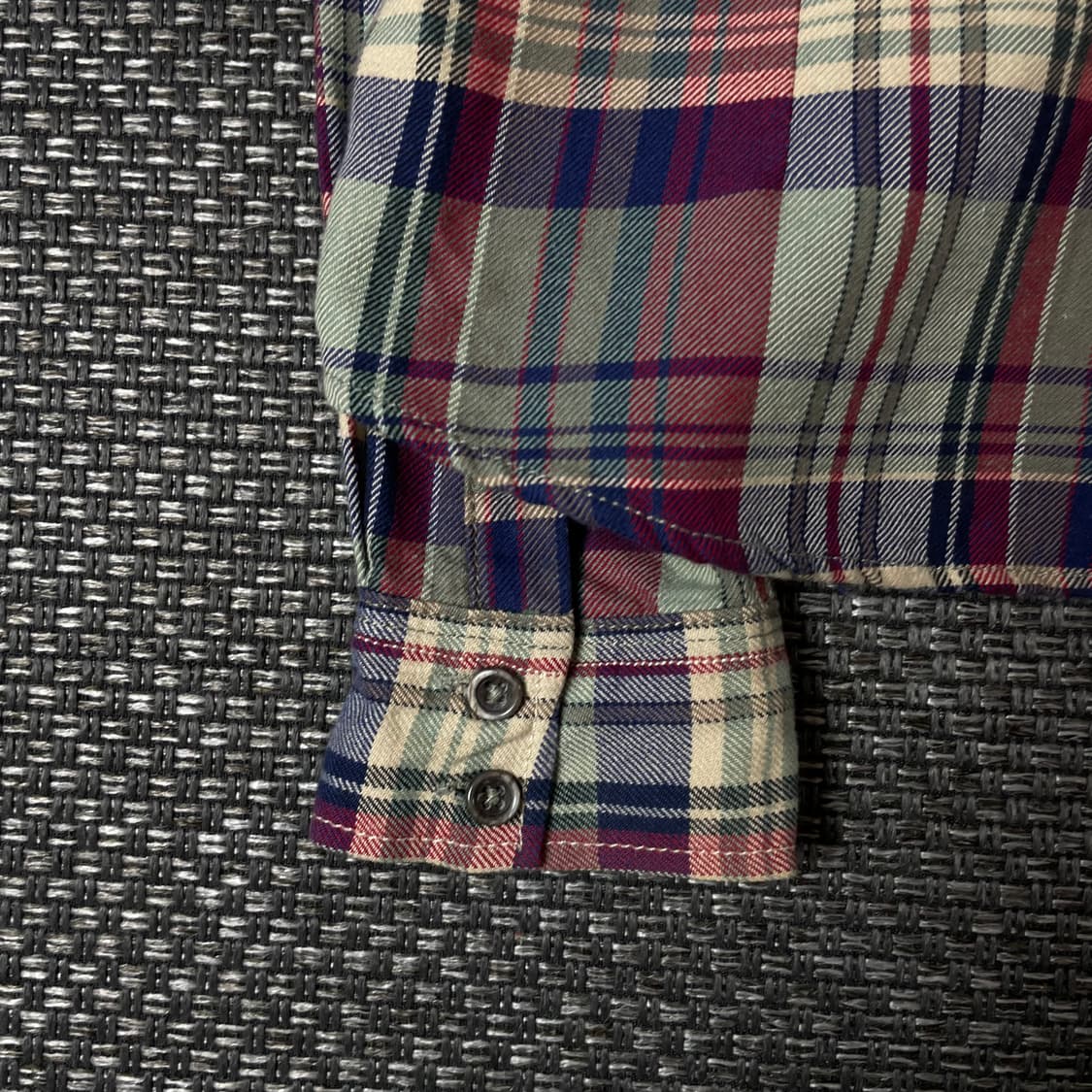 써스데이 아일랜드 빈티지 컬러 투포켓 체크 긴팔 셔츠 85 상품이미지6