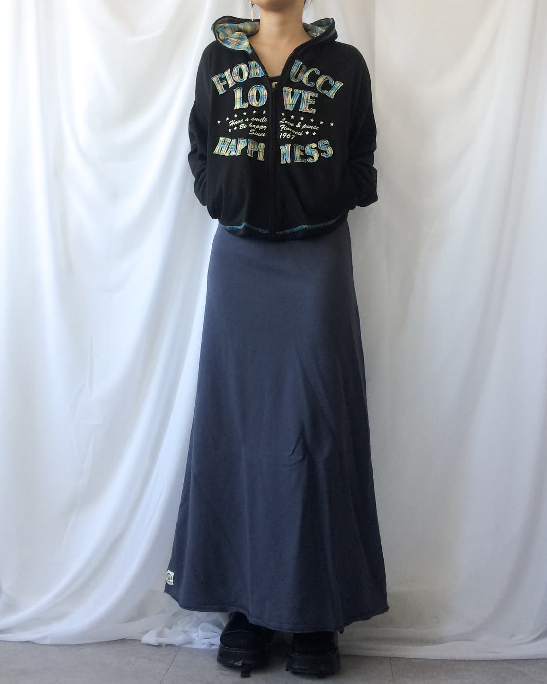 Lettering patch point hood zip up 상품이미지4