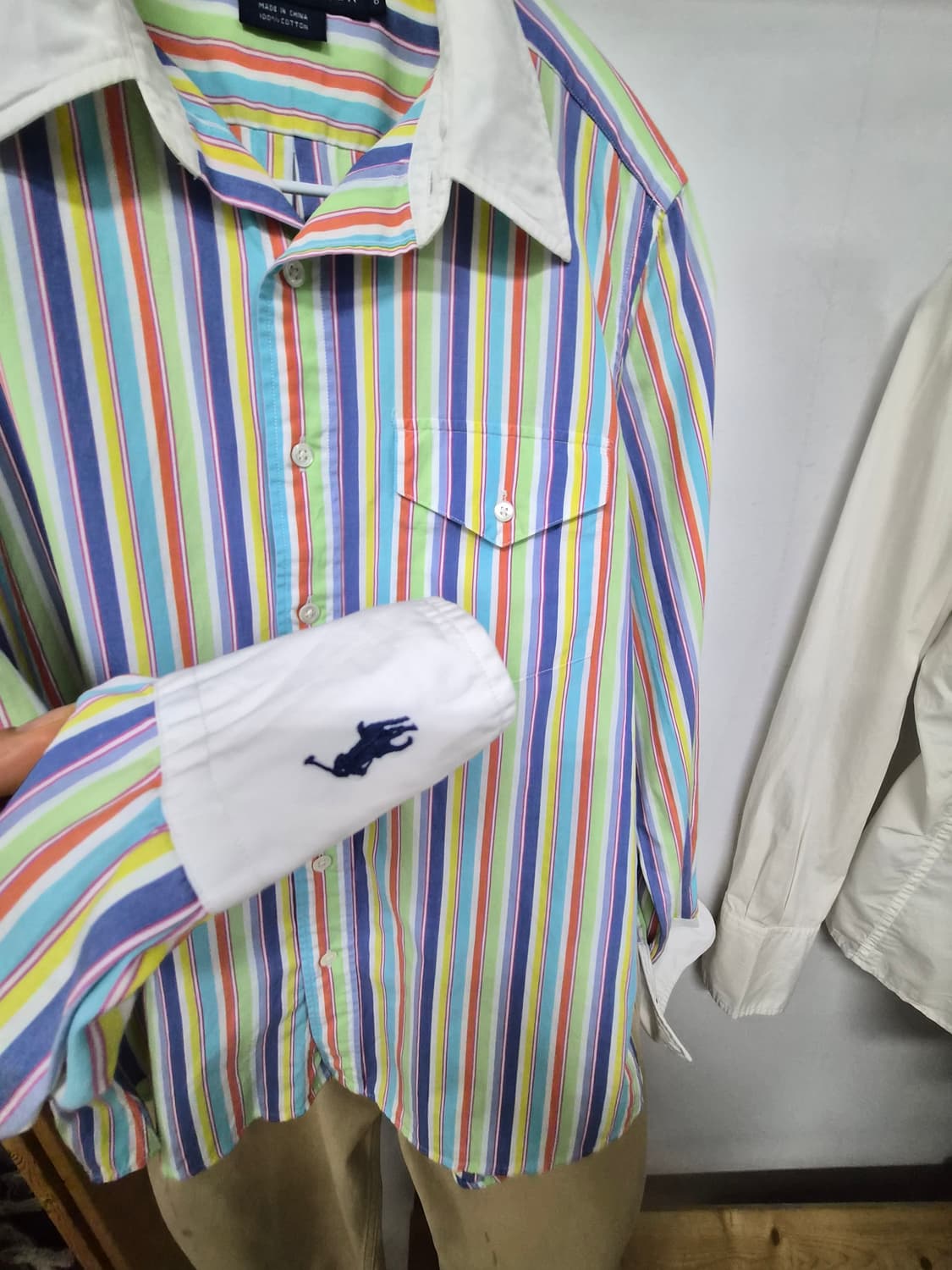 폴로랄프로렌 레인보우 스트라이프셔츠. 폴로랄프로렌 배럴팬츠 상품이미지3