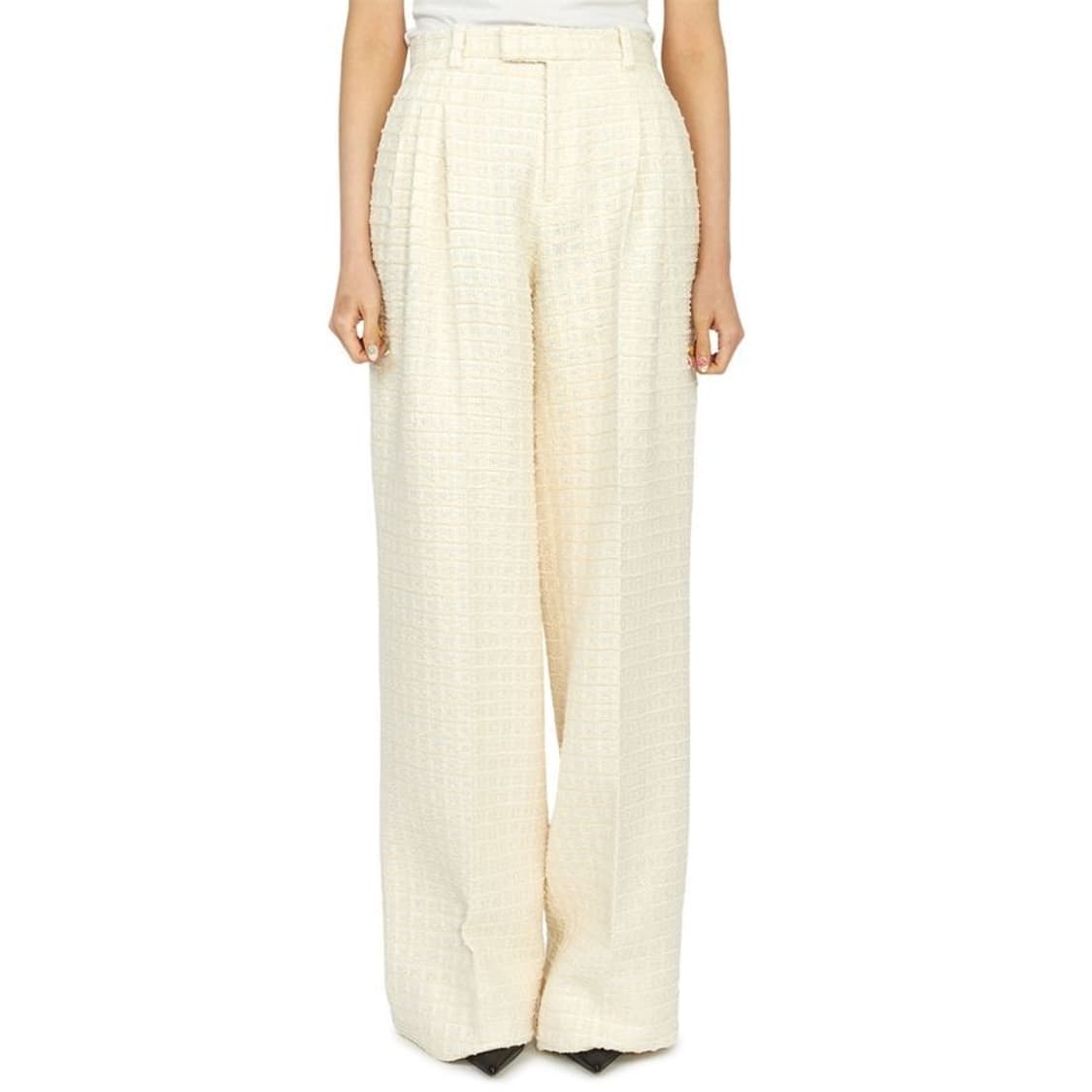 구찌 정품 아이보리 트위드 와이드 팬츠 36 상품이미지1