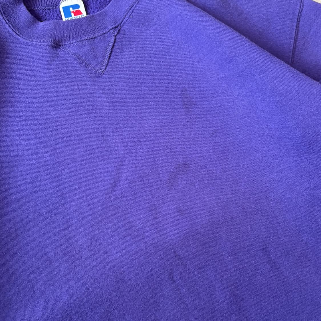 90s Russell 90년대 미국 생산 러셀 블랭크 퍼플 스웻셔츠 상품이미지5