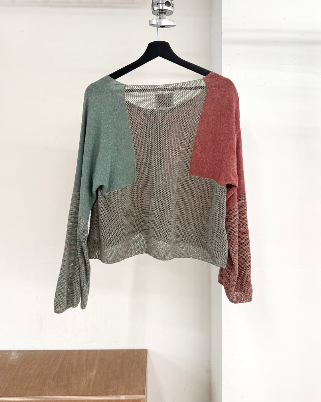 비비안 웨스트우드 레드라벨 레드 그린 스트라이프 배색 가디건 상품이미지6