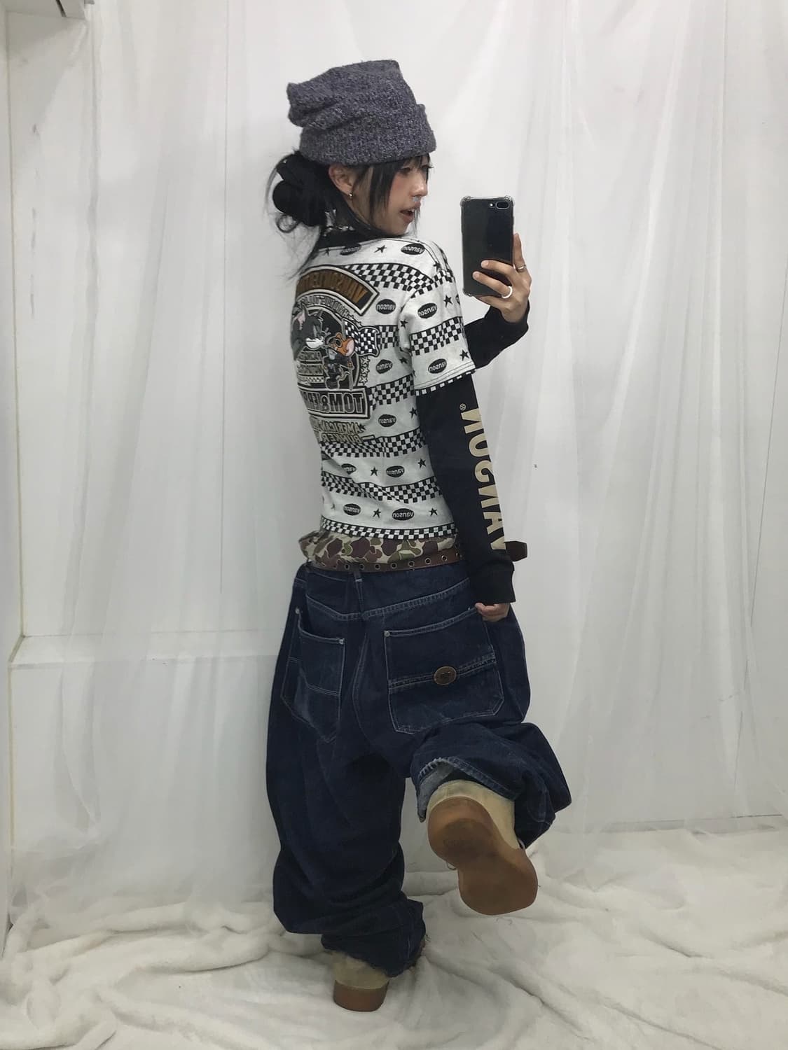 밴슨 X 톰&제리 콜라보 레이어드 롱슬 (⭐️레어⭐️ ) 상품이미지5