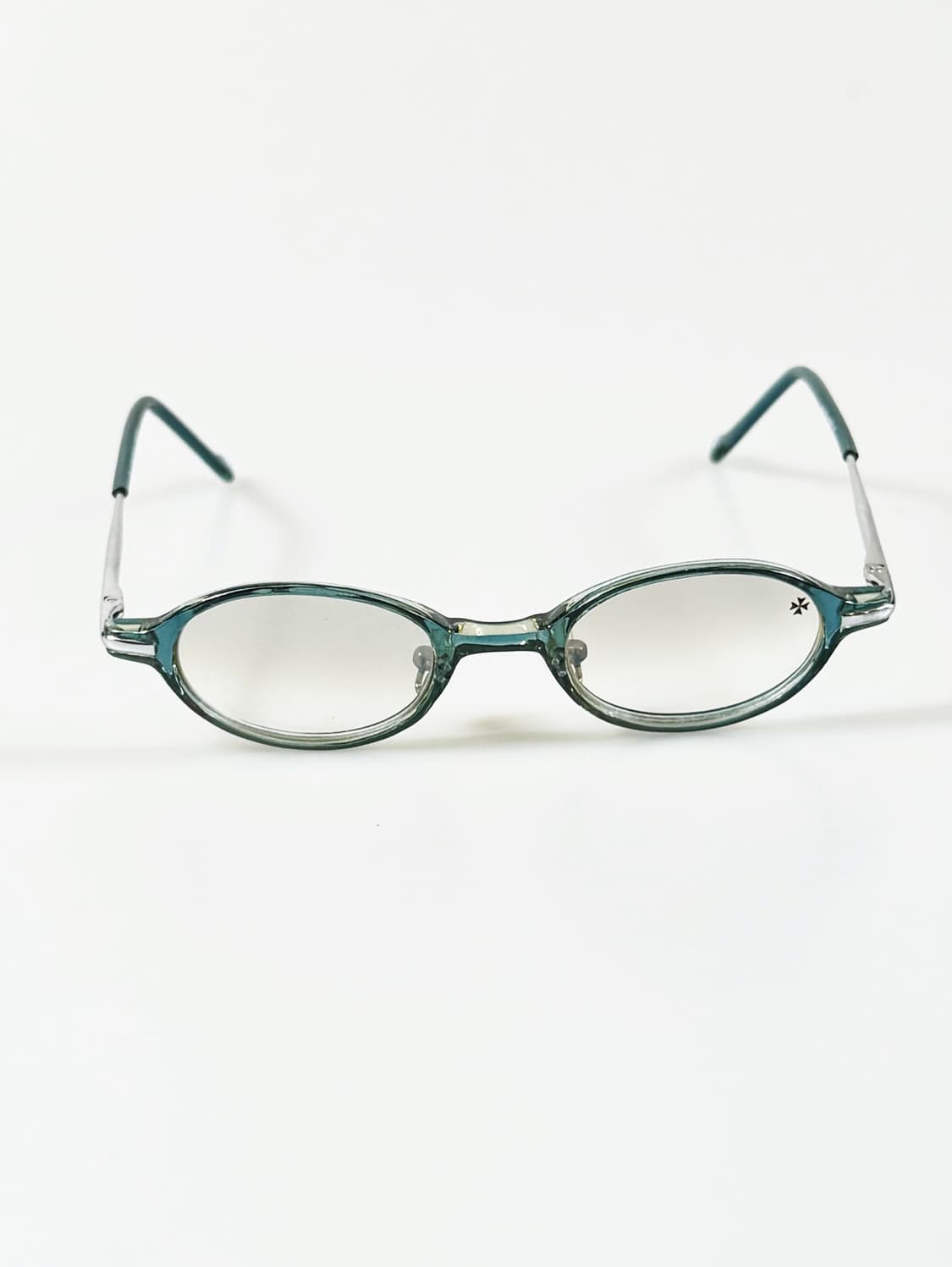 90s VACHERON CONSTANTIN 블루 오벌 뿔테 빈티지 안경 상품이미지1