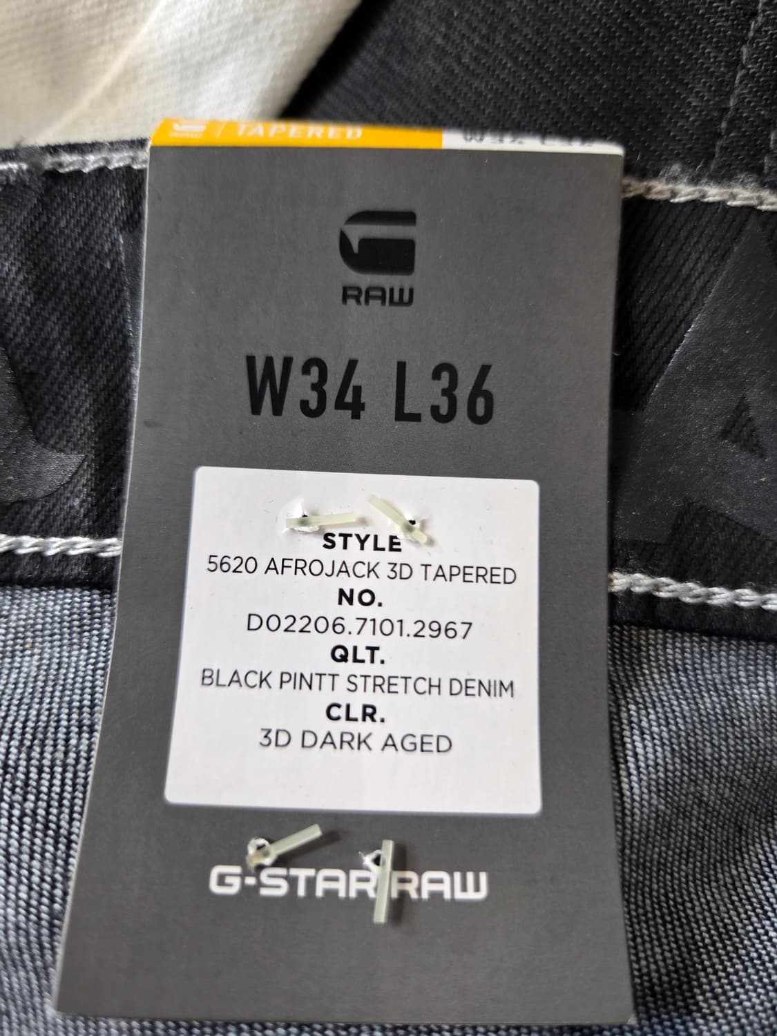 G-Star Raw 블랙 바이커 팬츠(W34/L36) 상품이미지7