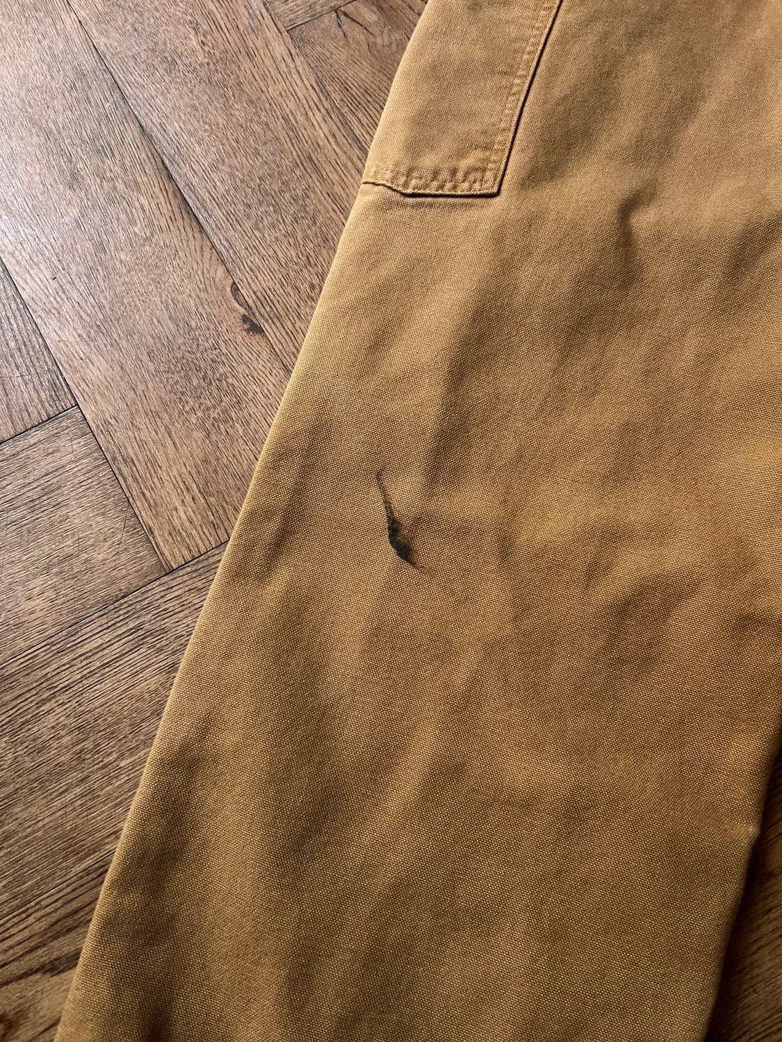 [36]칼하트 USA 체크 라이닝 브라운 싱글니 워크팬츠 상품이미지7