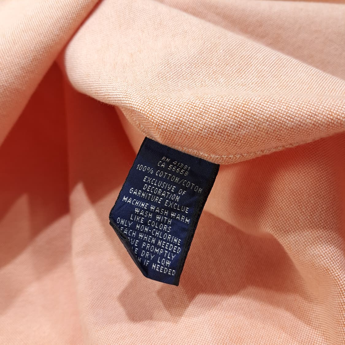 CL406 XL 폴로 00s 코튼 버튼다운 오렌지피치 셔츠 남방 상품이미지5