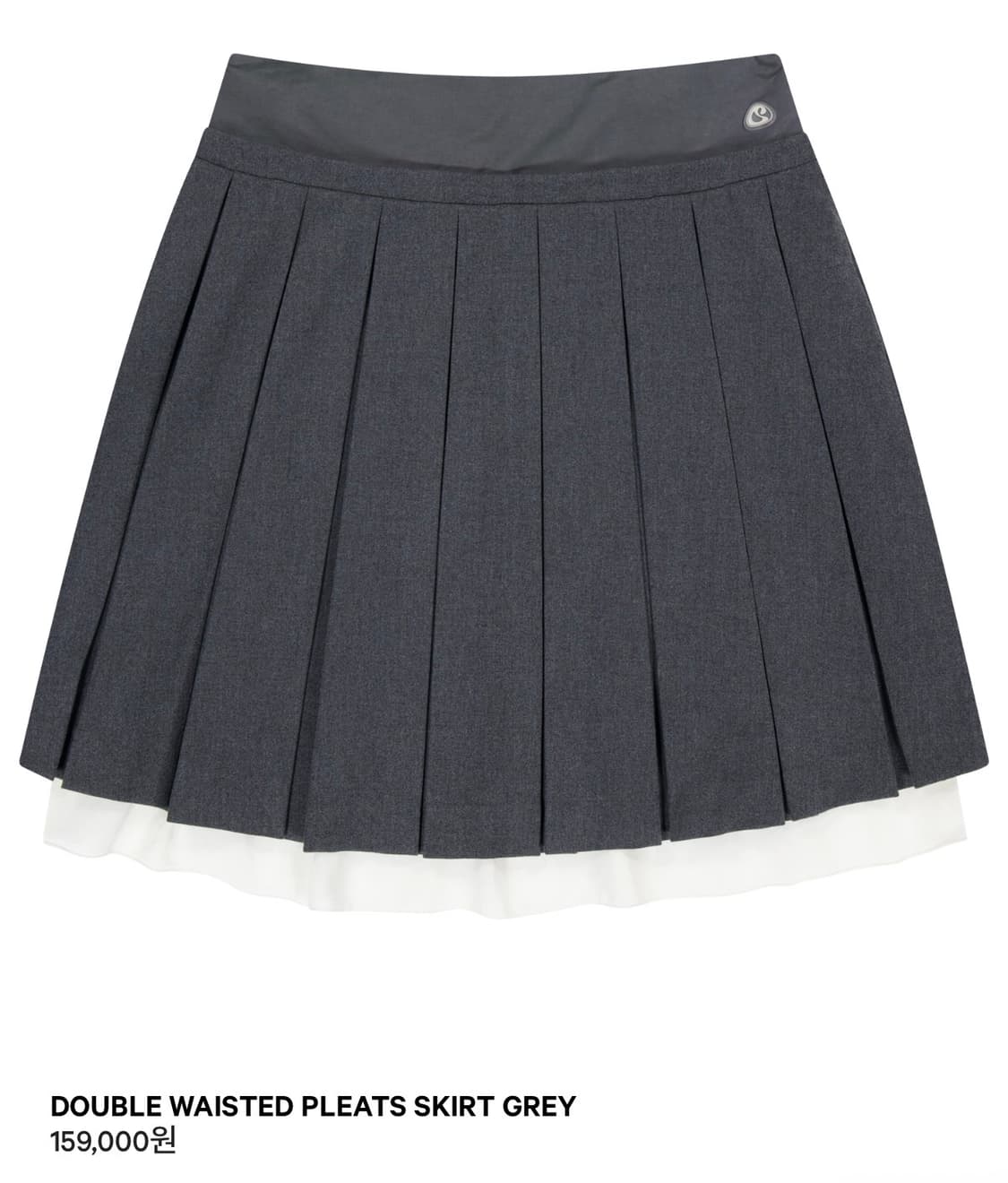 coyseio double waisted pleats skirt grey 상품이미지1