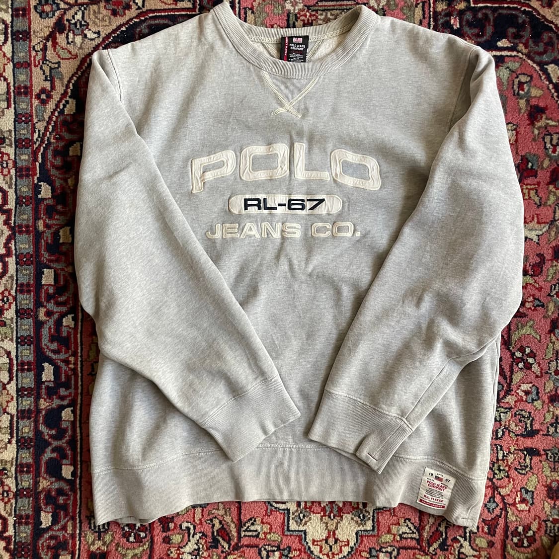 폴로 진스 컴퍼니 RL-67 그레이 기모 스웻셔츠 상품이미지8