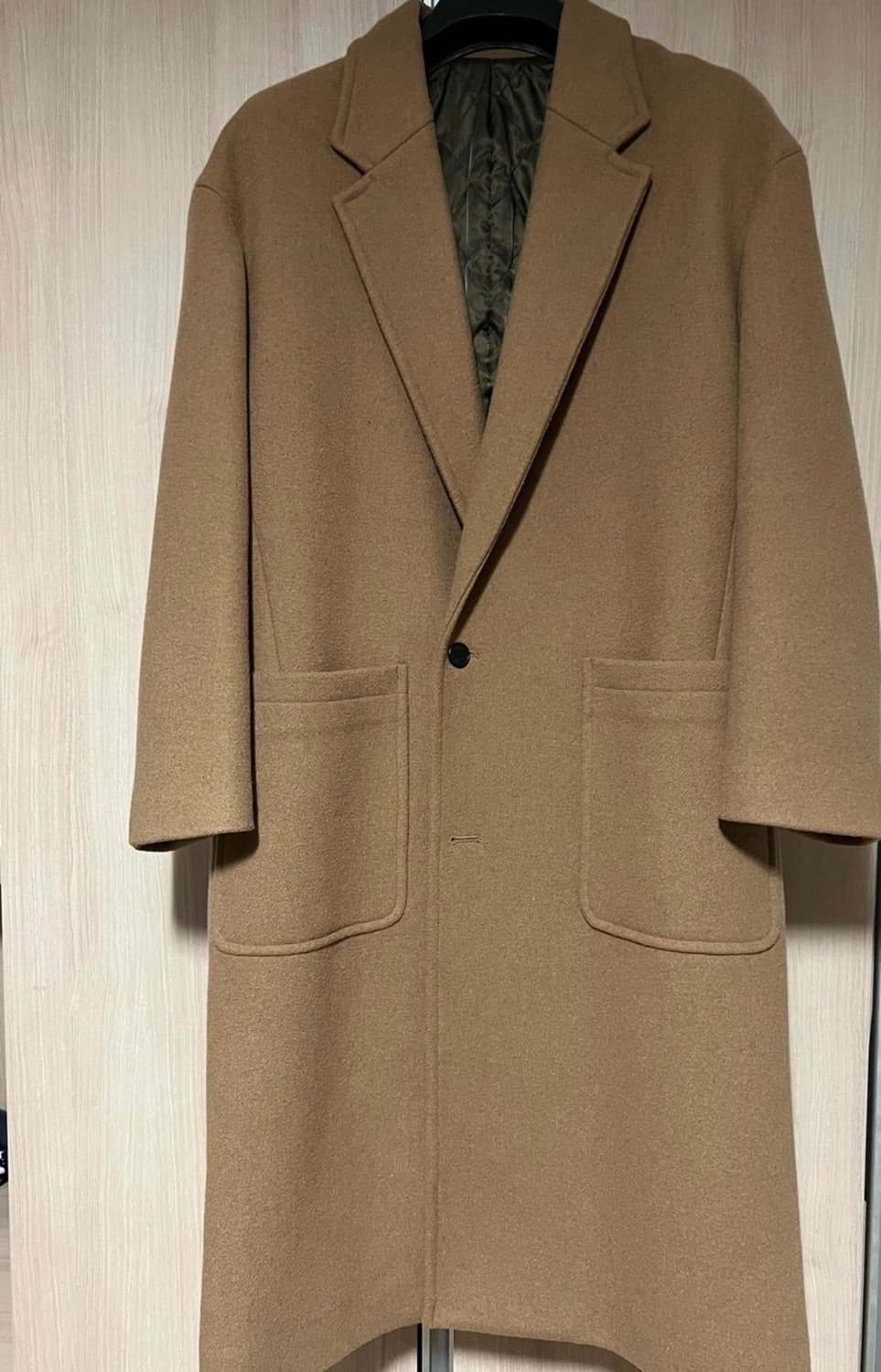 가먼트레이블 Notched Lapel 롱코트 상품이미지1