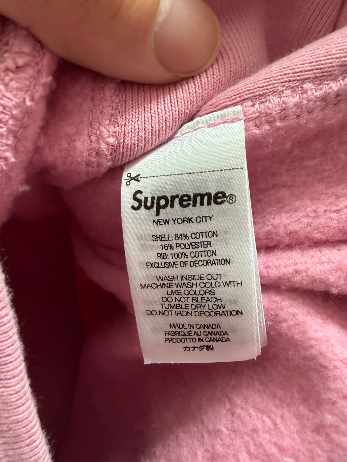24fw 슈프림 박스로고 후드 L 더스티핑크 상품이미지6