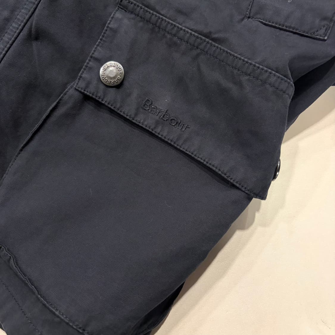 [S] 바버 애쉬비 네이비 코듀로이 카라 자켓 D19 상품이미지6