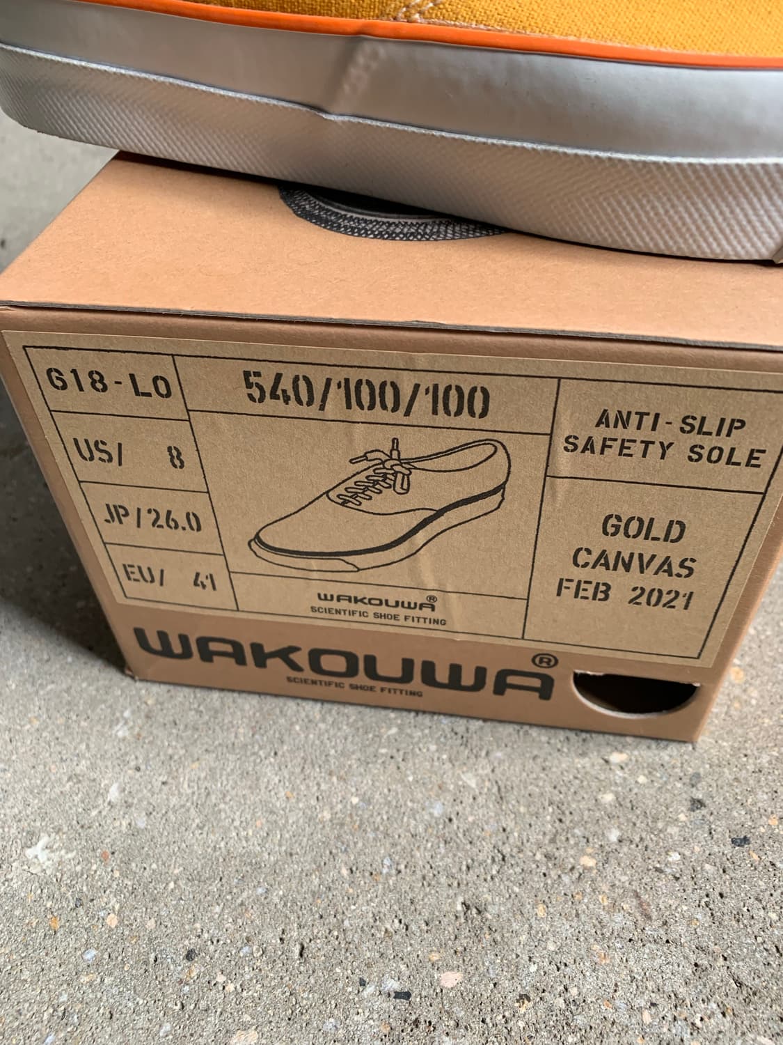 와쿠아 아나토미카 덱슈즈 골드 옐로우 8사이즈 새제품 상품이미지6