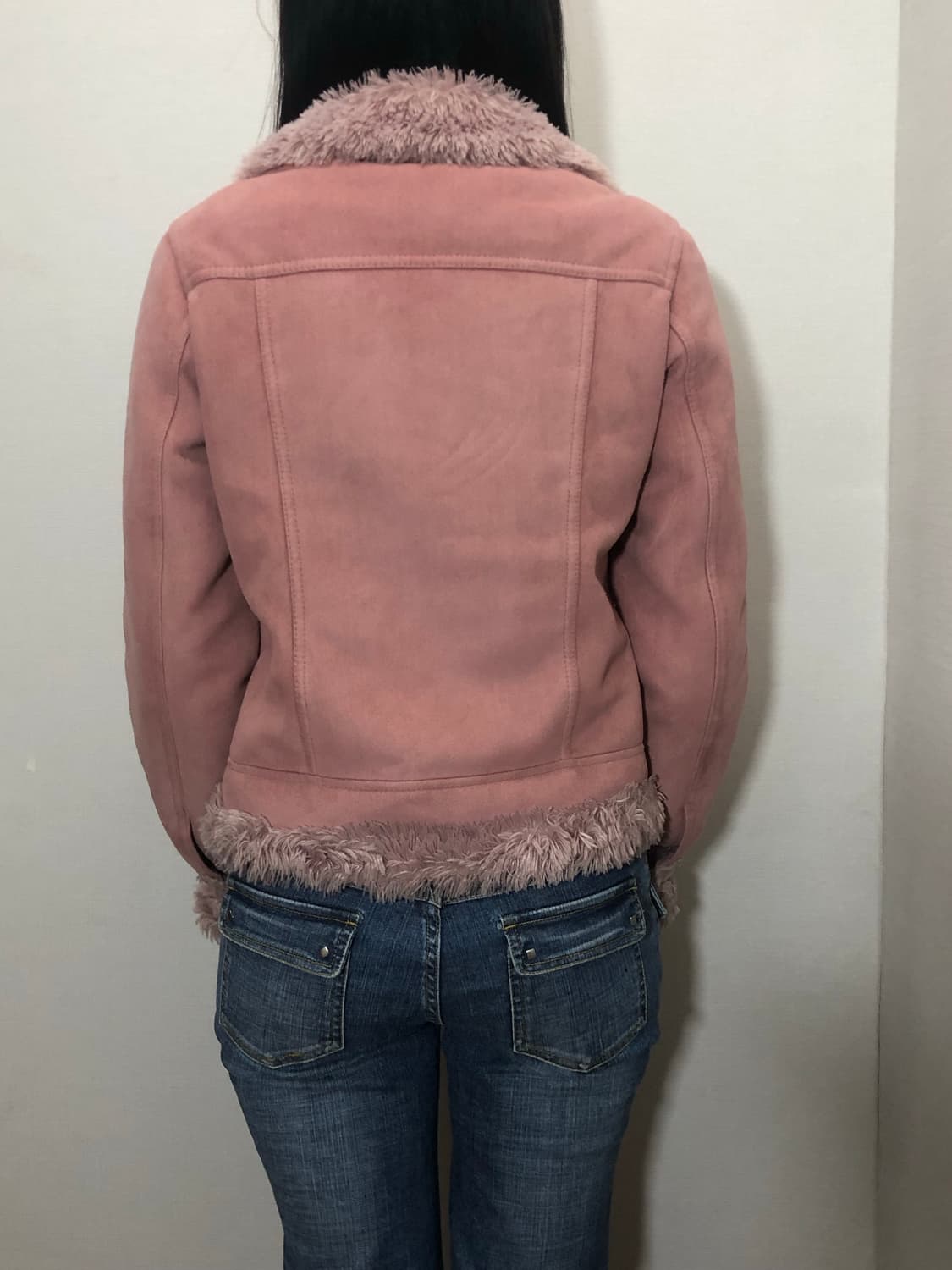 빈티지 핑크 스웨이드 퍼 자켓 상품이미지9