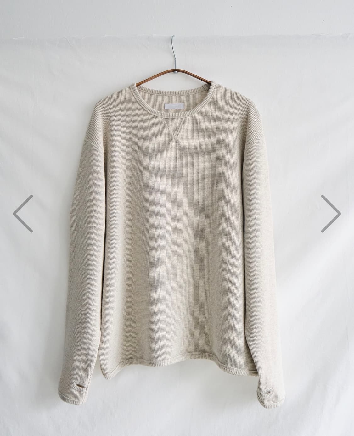 씨솔트 와플 립 롱슬리브 오트밀 2사이즈 상품이미지1