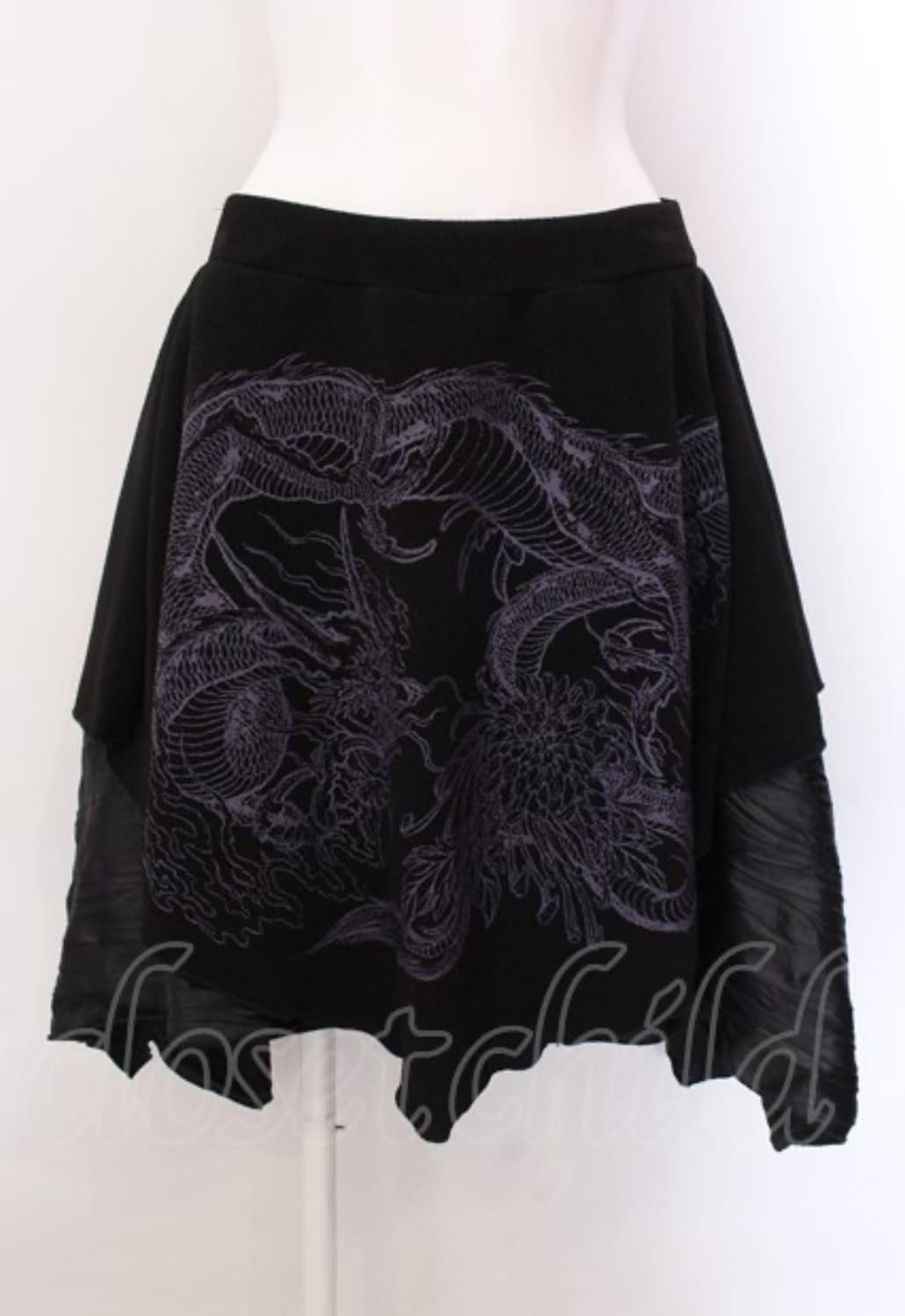 Qutie Flash 큐티 플래시 드래곤 자수 밴딩 오리엔탈 스커트 상품이미지1