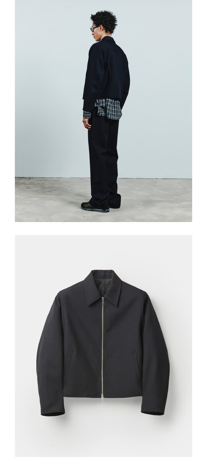 COOR 버진 울 크롭 점퍼 (다크네이비, M/민트급) 상품이미지7