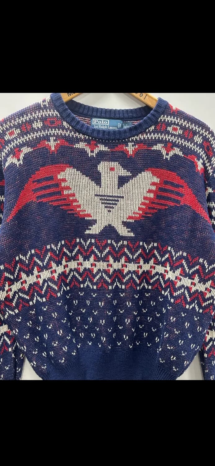 폴로 랄프로렌 썬더버드 패턴 린넨 니트 상품이미지2