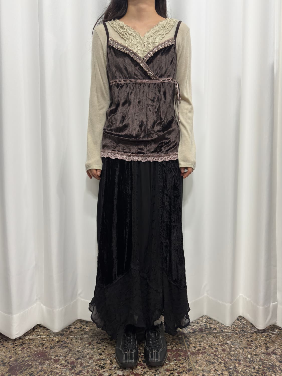 velvet sleeveless 상품이미지3
