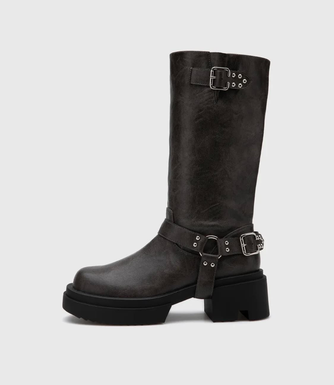 솔트앤초콜릿 라운드 토 라이더 버클부츠 워커 235 상품이미지2