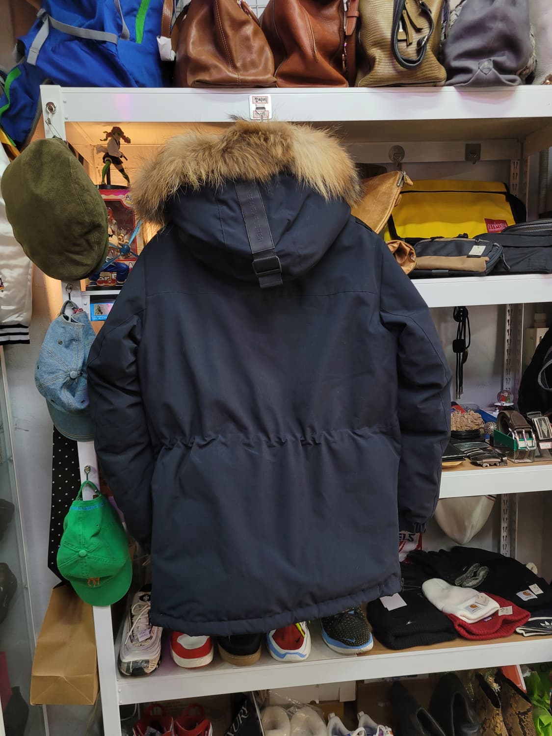 NEPA 미착용 네파 네이비 퍼 후드 구스 다운 패딩 (후드 탈부착) 상품이미지2