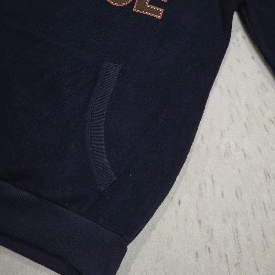 UGIZ 네이비 후리스 반하이넥 후드티 상품이미지3