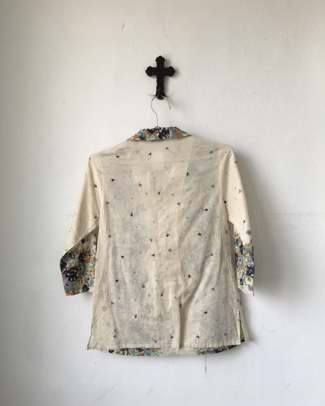 Lace up flower pattern shirt 상품이미지3
