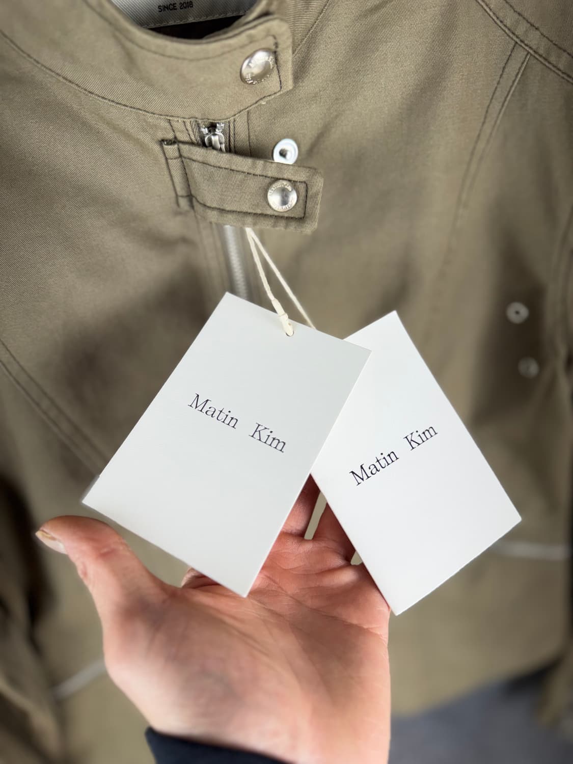 23ss 마뗑킴 코튼 바이커자켓 상품이미지6