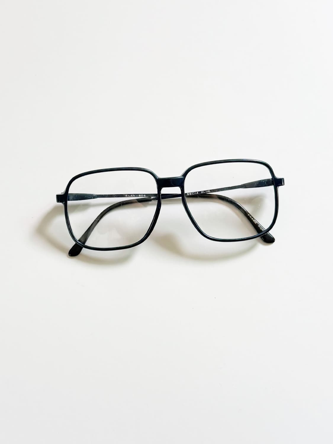 80s ALAN 블루 뿔테 레트로 스퀘어 빈티지 안경 상품이미지2