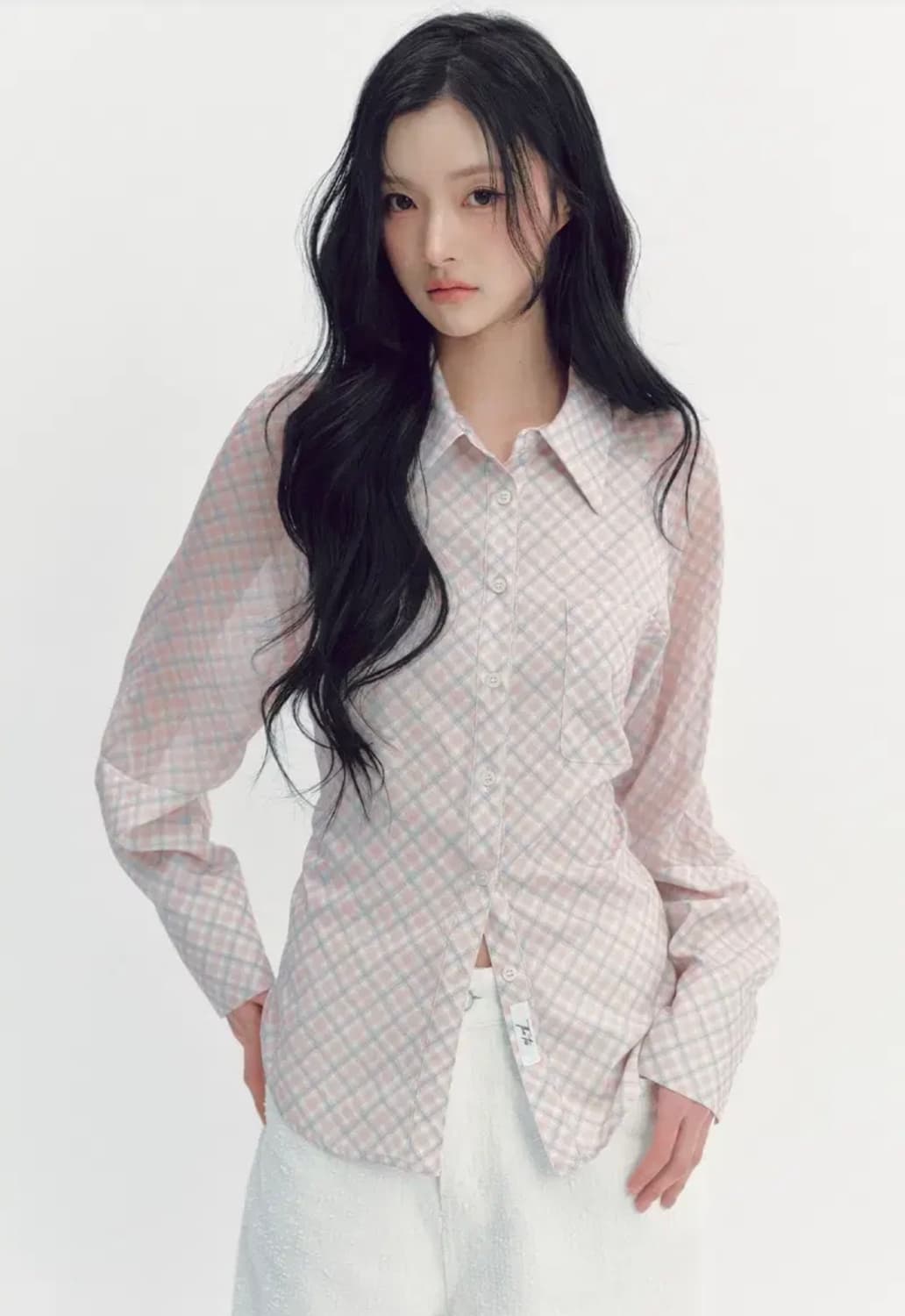 더티스 블루베리 타르트 체크 셔츠 핑크 상품이미지1