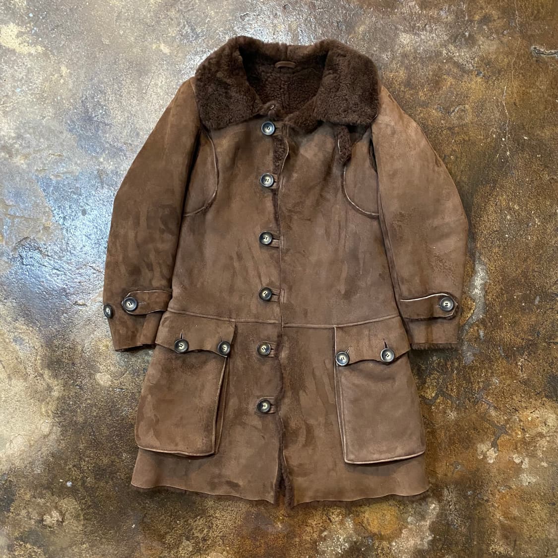 90s 잉글랜드 빈티지 무스탕 코트 상품이미지1