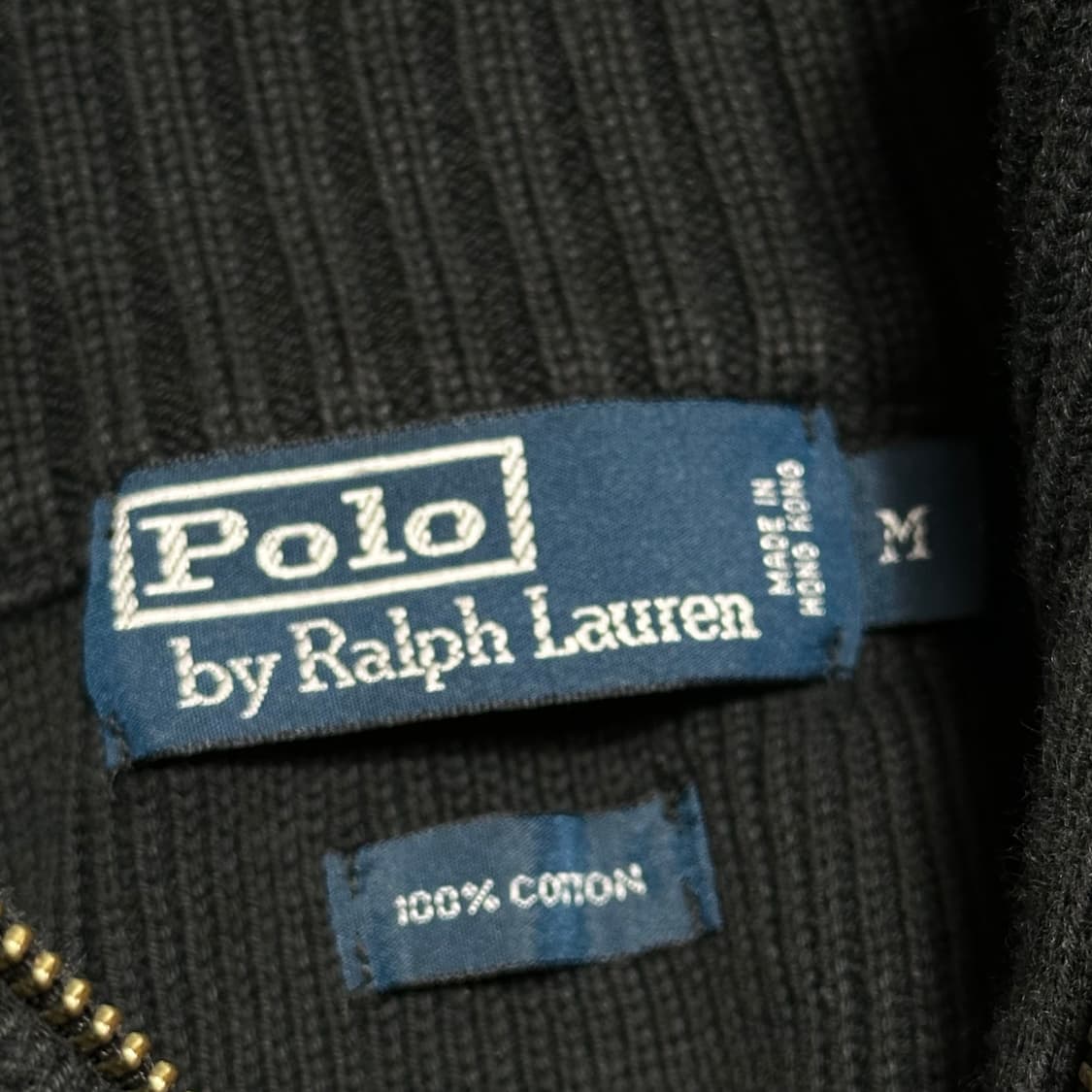 M 폴로랄프로렌 레드 포니 블랙 니트 집업 상품이미지4