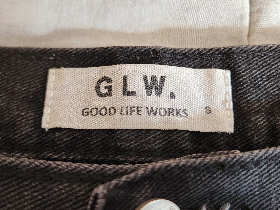 굿라이프웍스 와이드데님 블랙 S 상품이미지4