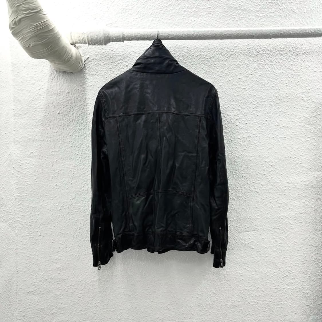 highneck sheepskin leather jacket 상품이미지8