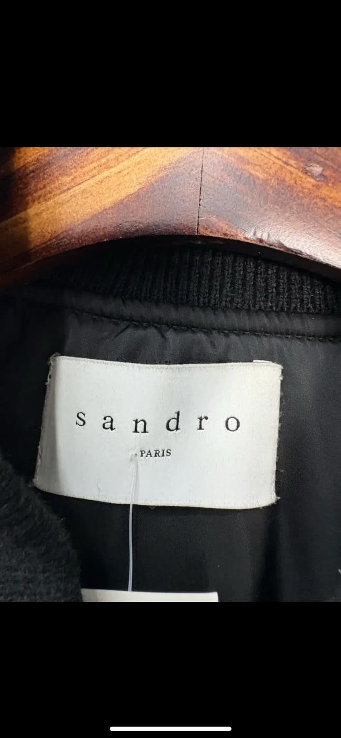 산드로 스터드 블랙포켓 봄버자켓 H1480 상품이미지8