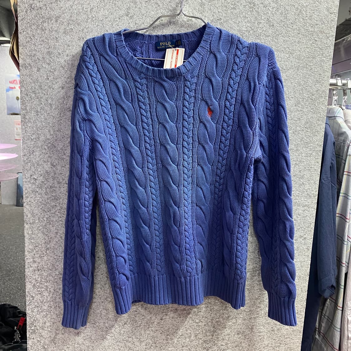 폴로 랄프로렌 블루 꽈배기 니트 B4202 상품이미지2